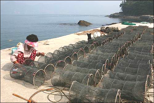 멸치잡이와 함께 소횡간의 대표적인 고기잡이 통발 